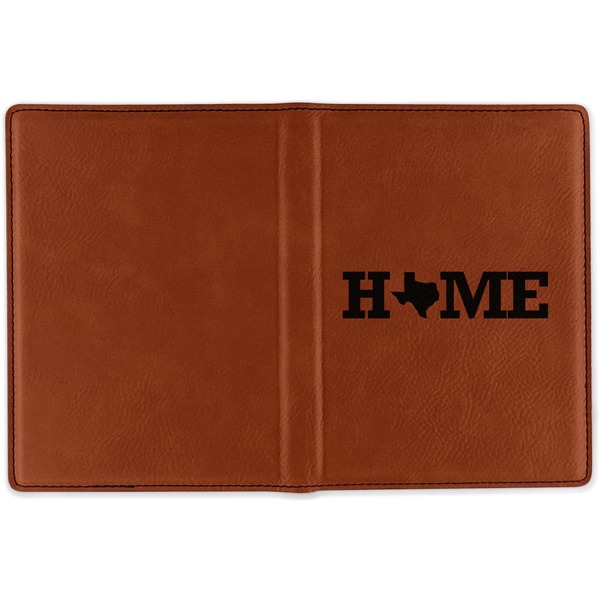 Home State Cognac Leather Passport Holder Outside Single Sided - Apvl