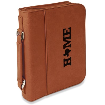 Home State Leatherette Book / Bible Cover with Handle & Zipper (Personalized)
