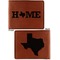 Home State Cognac Leatherette Bifold Wallets - Front and Back