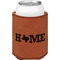 Home State Cognac Leatherette Can Sleeve - Single Front