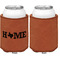 Home State Cognac Leatherette Can Sleeve - Single Sided Front and Back