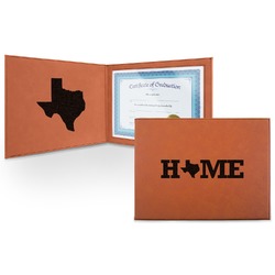 Home State Leatherette Certificate Holder - Front and Inside (Personalized)