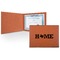 Home State Cognac Leatherette Diploma / Certificate Holders - Front only - Main