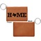 Home State Cognac Leatherette Keychain ID Holders - Front Apvl