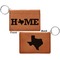 Home State Cognac Leatherette Keychain ID Holders - Front and Back Apvl