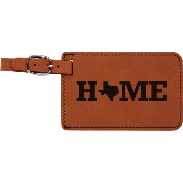 Custom Home State Leatherette Luggage Tag (Personalized)