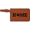 Home State Cognac Leatherette Luggage Tags