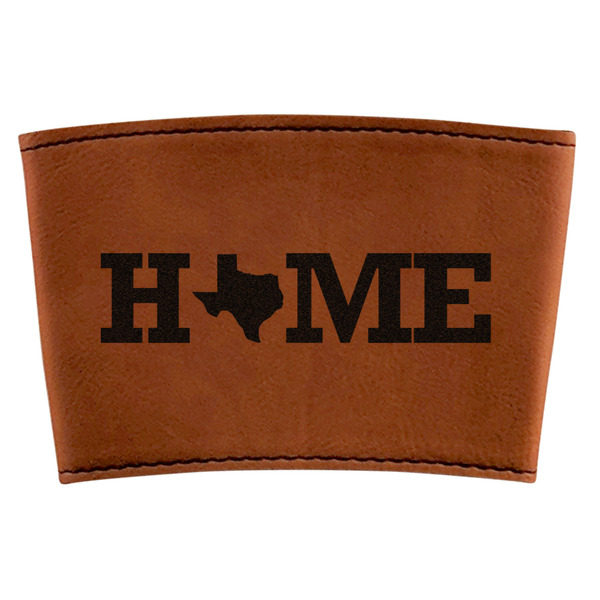 Custom Home State Leatherette Cup Sleeve (Personalized)