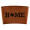 Home State Cognac Leatherette Mug Sleeve - Flat