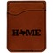 Home State Cognac Leatherette Phone Wallet close up