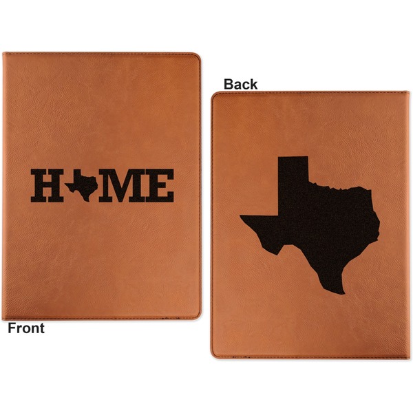 Home State Cognac Leatherette Portfolios with Notepad - Small - Double Sided- Apvl