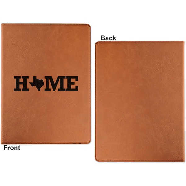 Home State Cognac Leatherette Portfolios with Notepad - Small - Single Sided- Apvl