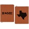 Home State Cognac Leatherette Zipper Portfolios with Notepad - Double Sided - Apvl