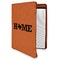 Home State Cognac Leatherette Zipper Portfolios with Notepad - Main