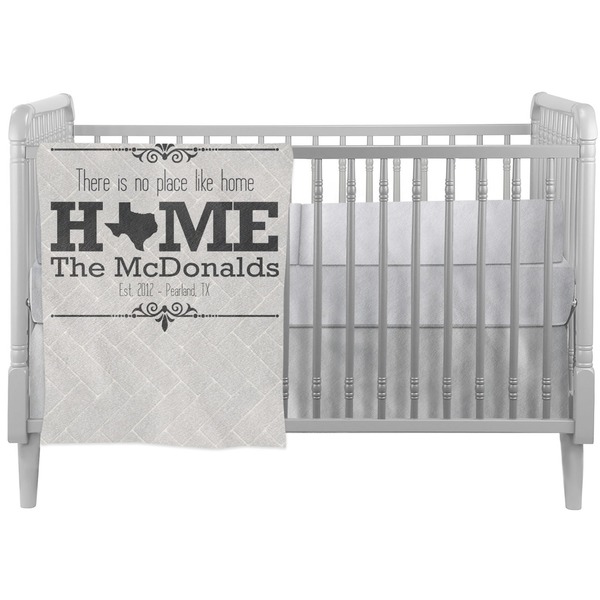 Custom Home State Crib Comforter / Quilt (Personalized)