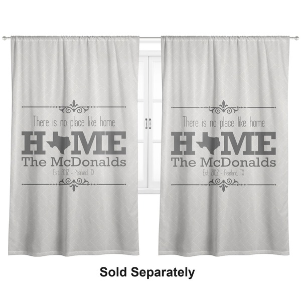Custom Home State Curtain Panel - Custom Size (Personalized)