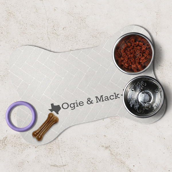Home State Dog Bone Shaped Mat Lifestyle