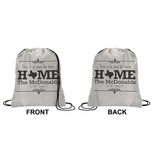 Home State Drawstring Backpack Front & Back Medium