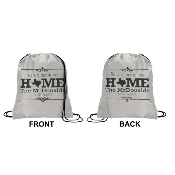 Home State Drawstring Backpack Front & Back Small