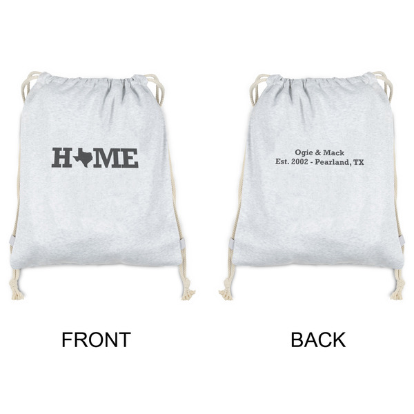 Home State Drawstring Backpacks - Sweatshirt Fleece - Double Sided - APPROVAL