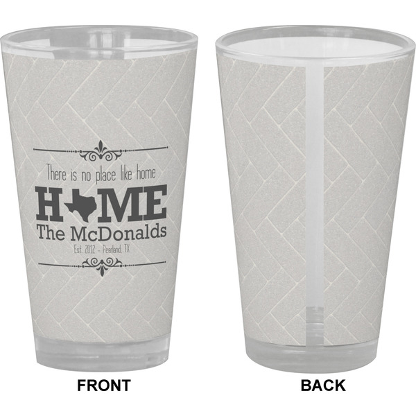 Home State Pint Glass - Full Color - Front & Back Views