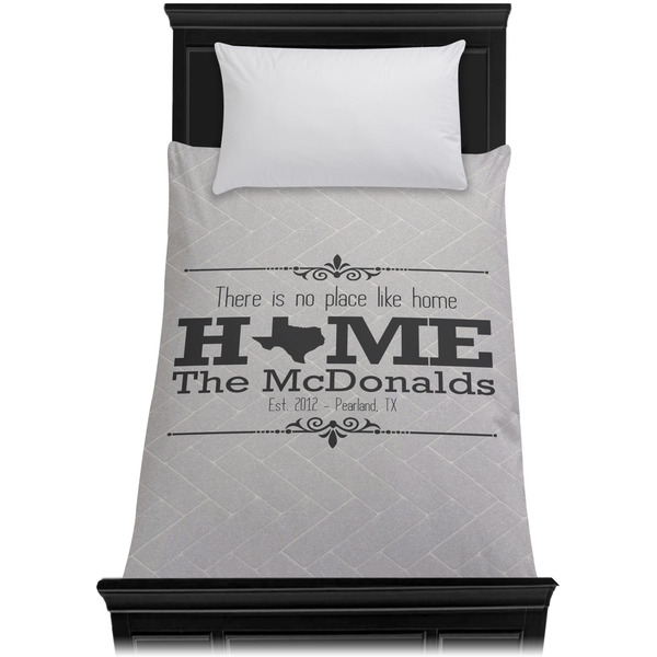 Home State Duvet Cover - Twin - On Bed - No Prop