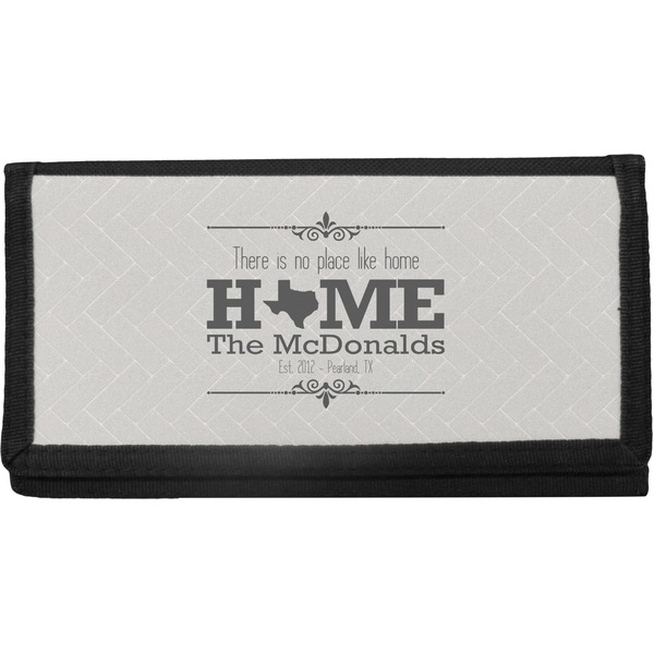 Custom Home State Canvas Checkbook Cover (Personalized)