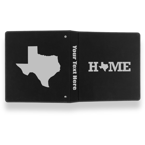 Home State Leather Binder - 1" - Black- Back Spine Front View