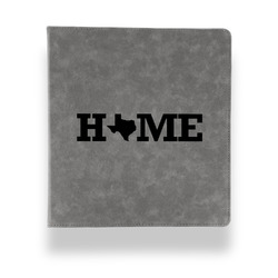 Home State Leather Binder - 1" - Grey (Personalized)