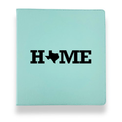 Home State Leather Binder - 1" - Teal (Personalized)