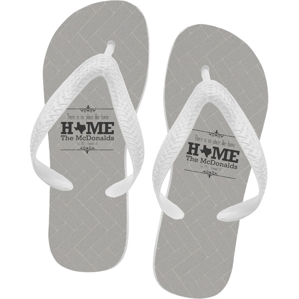 Custom Home State Flip Flops - Large (Personalized)