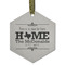 Home State Frosted Glass Ornament - Hexagon
