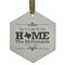 Home State Flat Glass Ornament - Hexagon w/ Name or Text