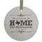 Home State Frosted Glass Ornament - Round