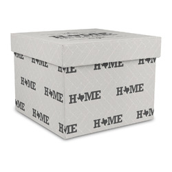 Home State Gift Box with Lid - Canvas Wrapped - Large (Personalized)