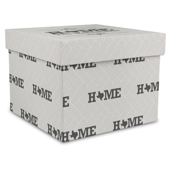 Custom Home State Gift Box with Lid - Canvas Wrapped - XX-Large (Personalized)