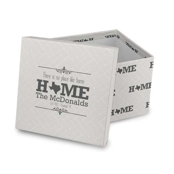 Custom Home State Gift Box with Lid - Canvas Wrapped (Personalized)