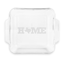Home State Glass Cake Dish with Truefit Lid - 8in x 8in (Personalized)