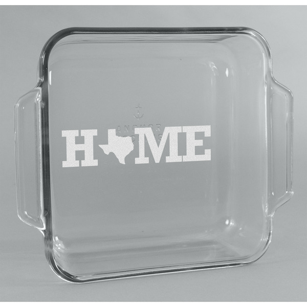 Custom Home State Glass Cake Dish - 8in x 8in