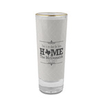 Home State 2 oz Shot Glass -  Glass with Gold Rim - Set of 4 (Personalized)
