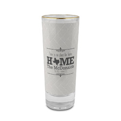 Home State 2 oz Shot Glass -  Glass with Gold Rim - Single (Personalized)