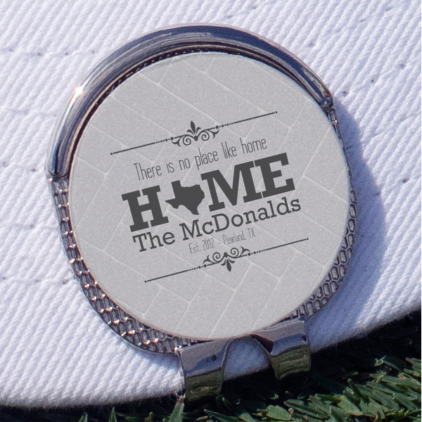 Custom Home State Golf Ball Marker - Hat Clip