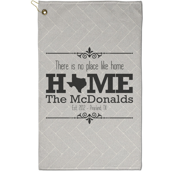 Custom Home State Golf Towel - Poly-Cotton Blend - Small w/ Name or Text