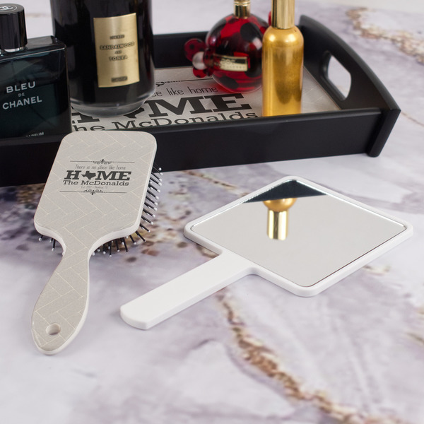 Home State Hair Brush - With Hand Mirror