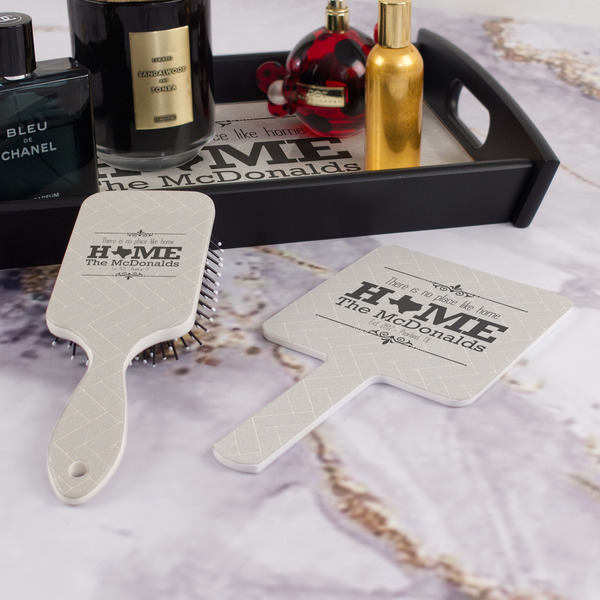 Home State Hair Brush and Hand Mirror - Bathroom Scene