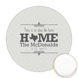 Home State Printed Cookie Topper - Round (Personalized)