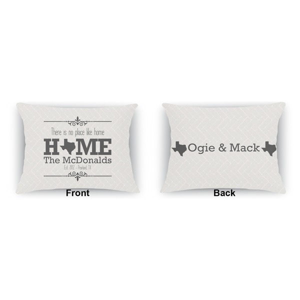 Home State Indoor Rectangular Burlap Pillow (Front and Back)