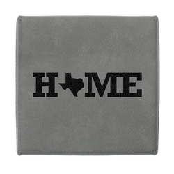 Home State Jewelry Gift Box - Engraved Leather Lid (Personalized)