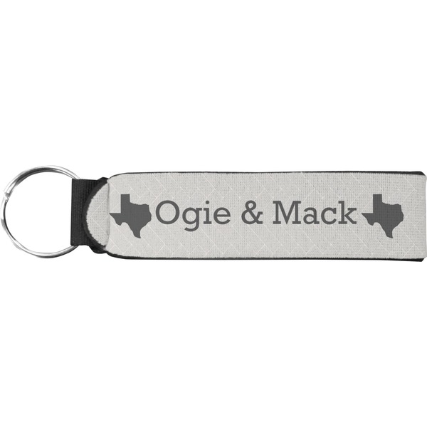 Custom Home State Neoprene Keychain Fob (Personalized)