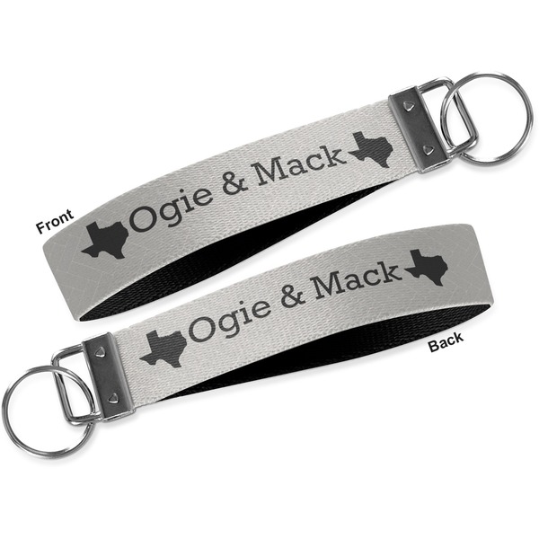 Home State Key-chain - Metal and Nylon - Front and Back